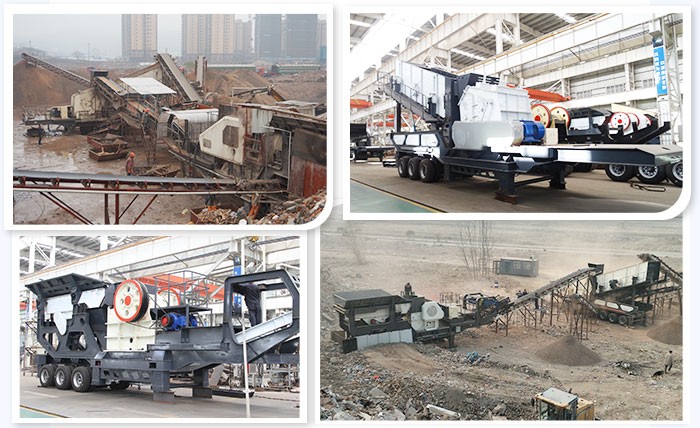 車載式移動建筑垃圾粉碎機及現場 車載式移動建筑垃圾粉碎機及現場